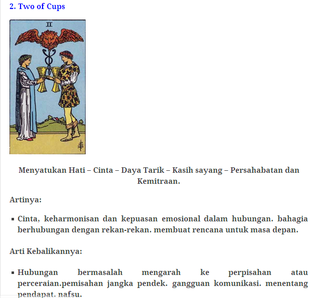 78 Kartu Tarot beserta artinya!