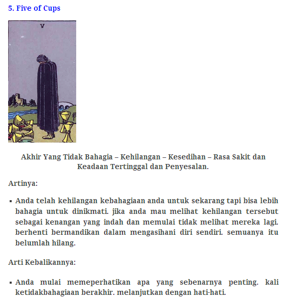 78 Kartu Tarot beserta artinya!