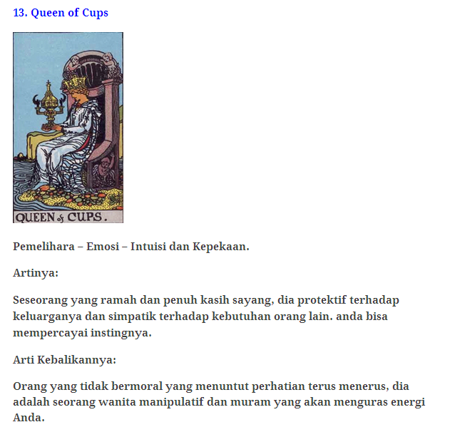 78 Kartu Tarot beserta artinya!