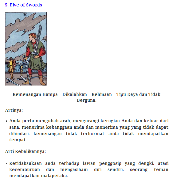 78 Kartu Tarot beserta artinya!