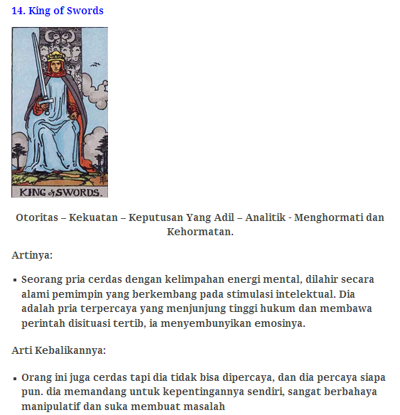 78 Kartu Tarot beserta artinya!