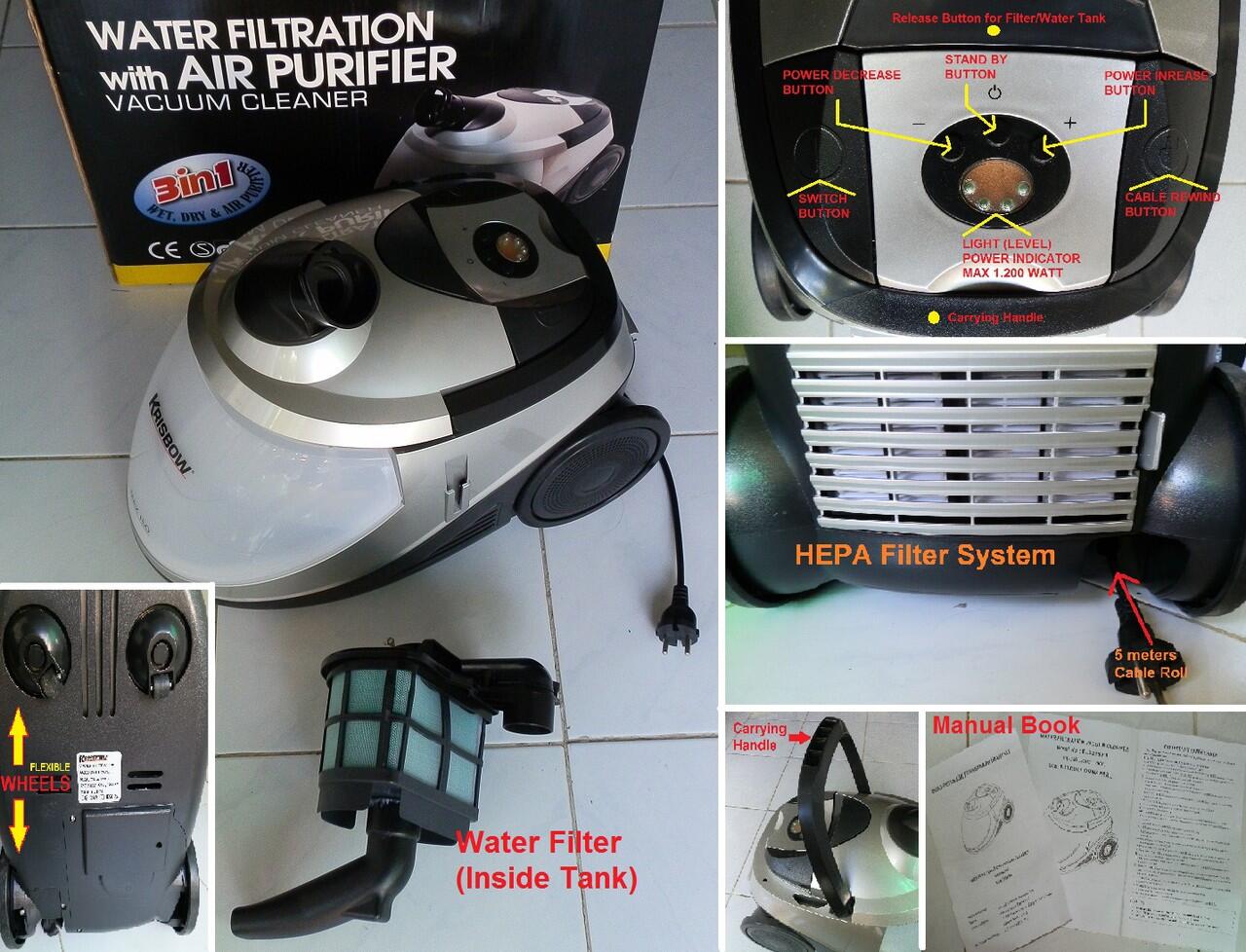 VACUUM CLEANER WET & DRY (Water Filtration w/ Air Purifier)
