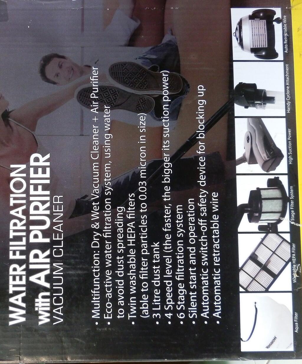 VACUUM CLEANER WET & DRY (Water Filtration w/ Air Purifier)