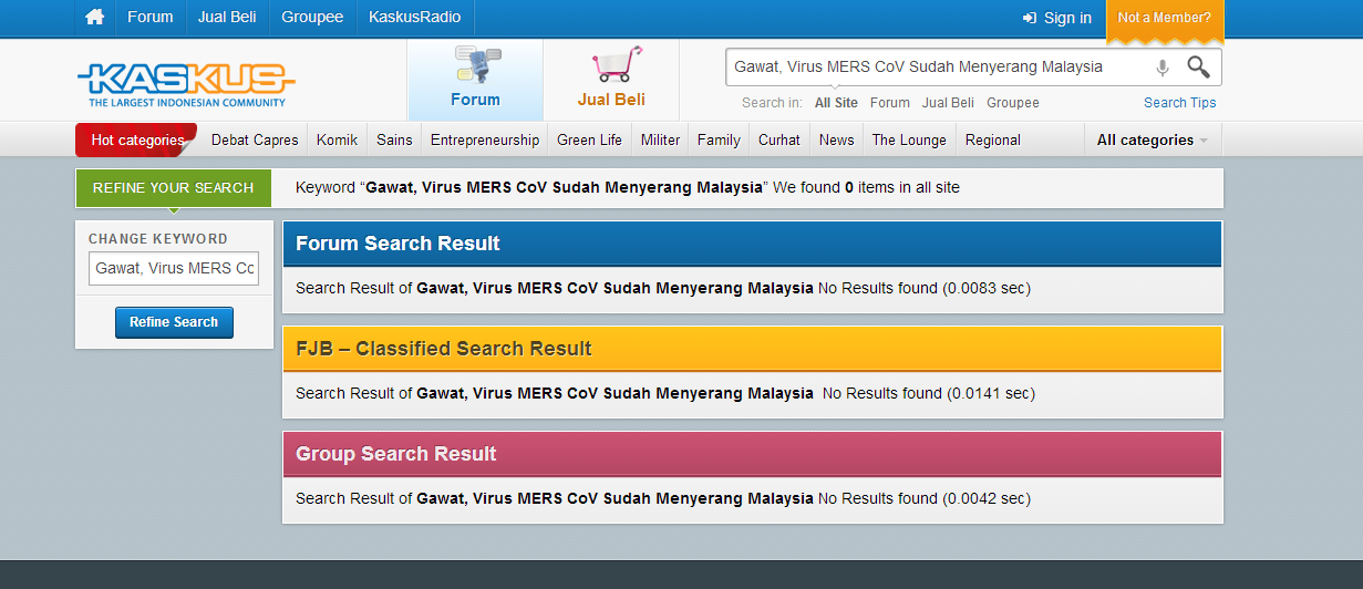 Gawat, Virus MERS CoV Sudah Menyerang Malaysia