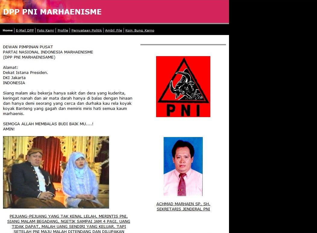 Inilah screenshot website partai politik pemilu 2009 yang sudah musnah