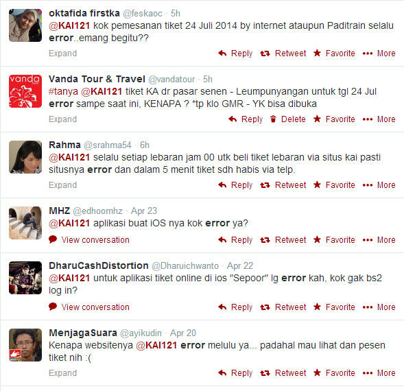 WEB PESAN KERETA API SELALU ERROR KLO EDISI LEBARAN, KENAPA ?