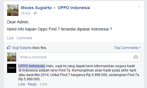 OPPO Find 7 &amp; 7a akhir April - Mei 2014 tersedia di toko terdekat