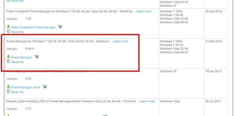 Menginstall Lenovo ThinkPad Power Manager di Windows 8/8.1