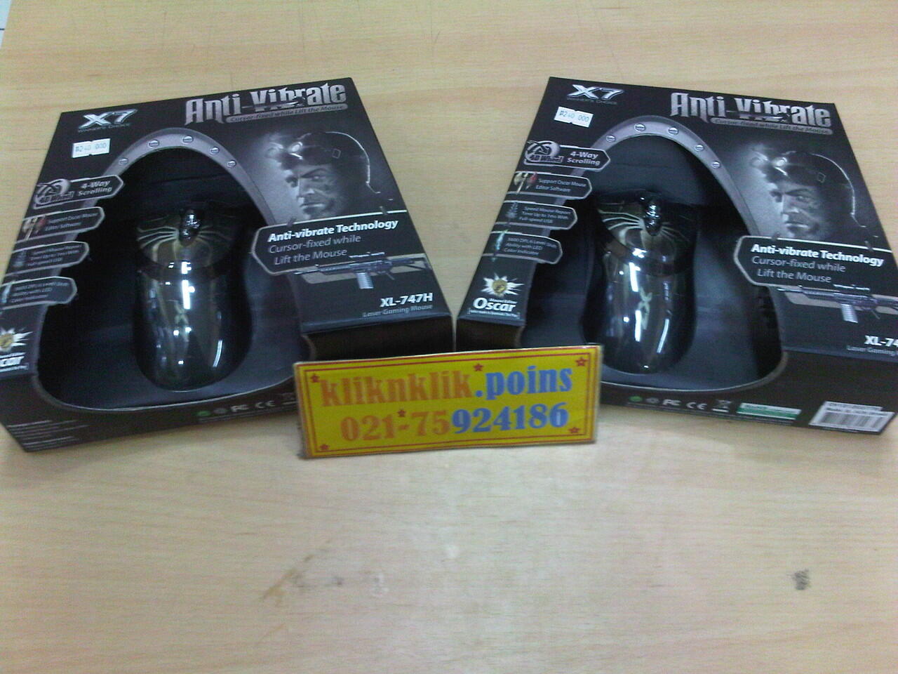 jual Mouse Gaming A4TECH XL-747H Anti Vibrate @kliknklikpoins