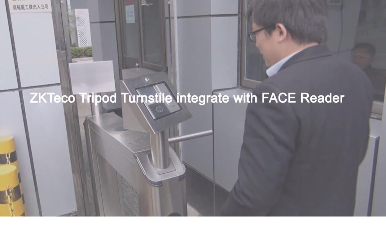 Tripod Turnstile Integrated with Face Reader & RFID