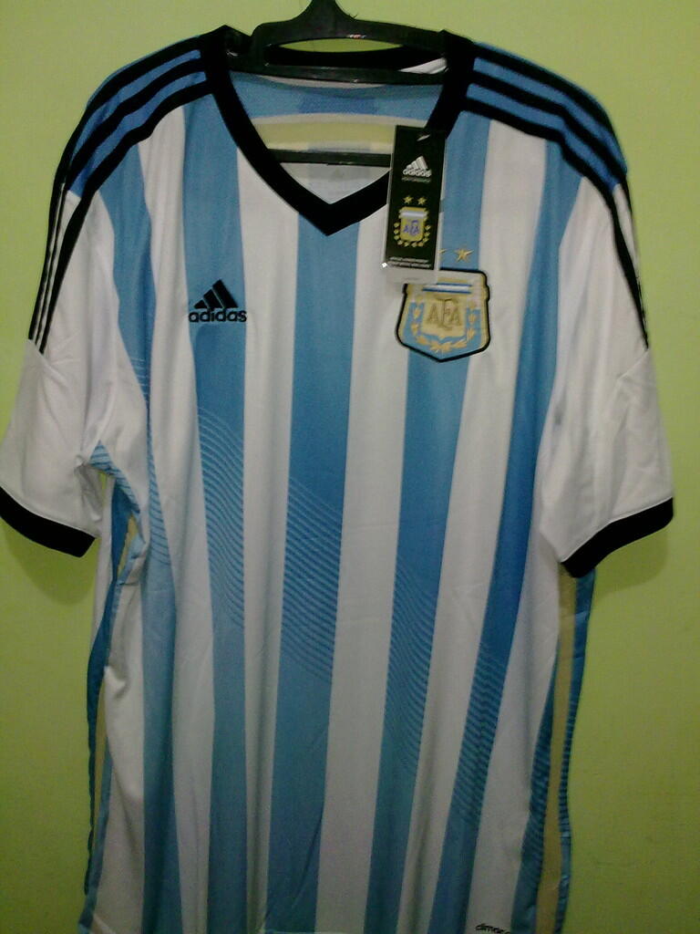 Jersey Grade Ori Argentina Home World Cup 2014