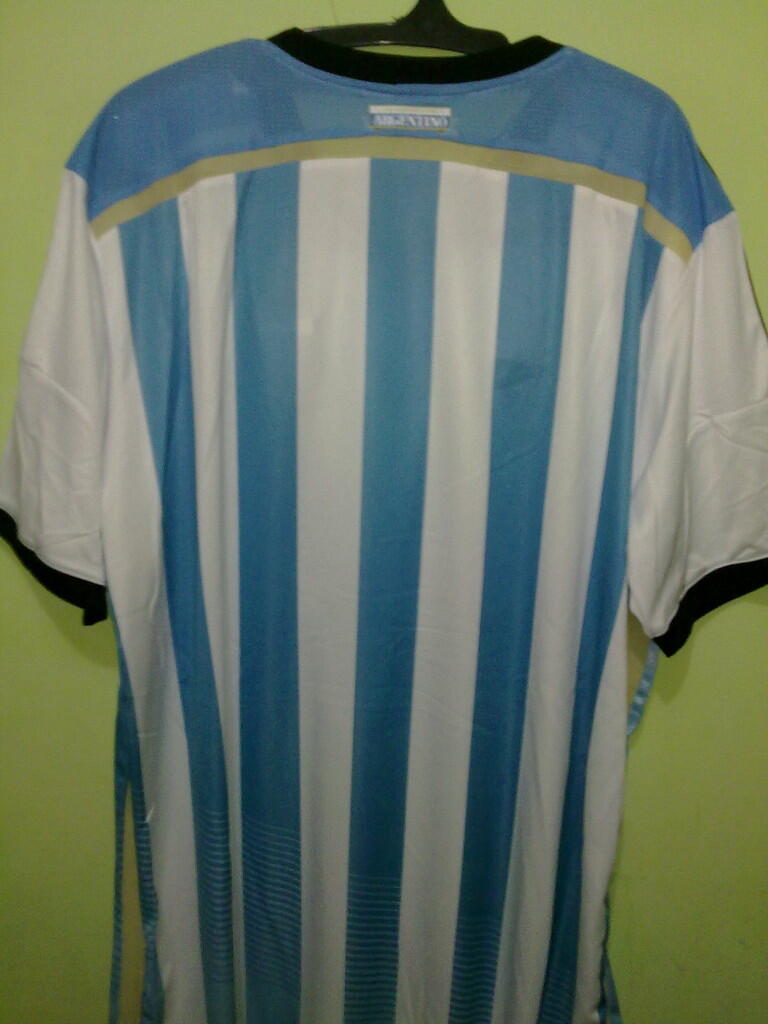 Jersey Grade Ori Argentina Home World Cup 2014