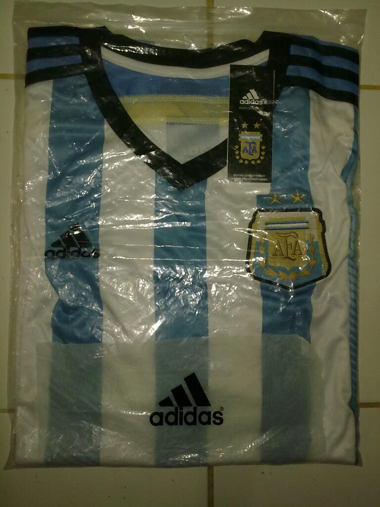 Jersey Grade Ori Argentina Home World Cup 2014