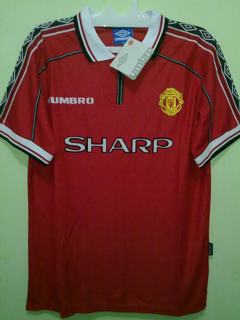 Jersey Grade Ori Manchester United Home 1999 Treble Winner