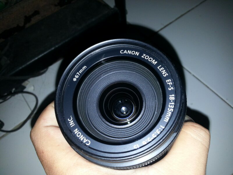 Jual lensa canon 18-135 kondisi apa adanys