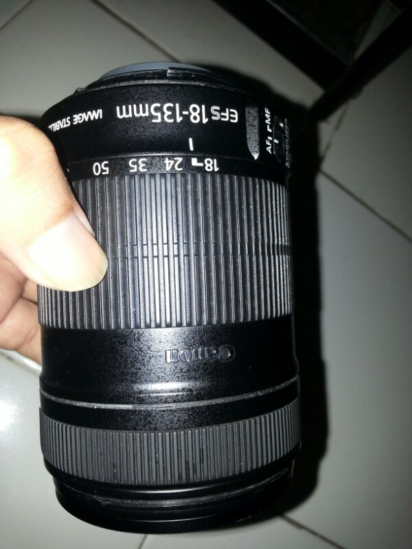 Jual lensa canon 18-135 kondisi apa adanys