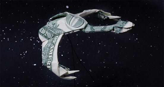 Origami Kreatif Terbuat Dari Uang Kertas