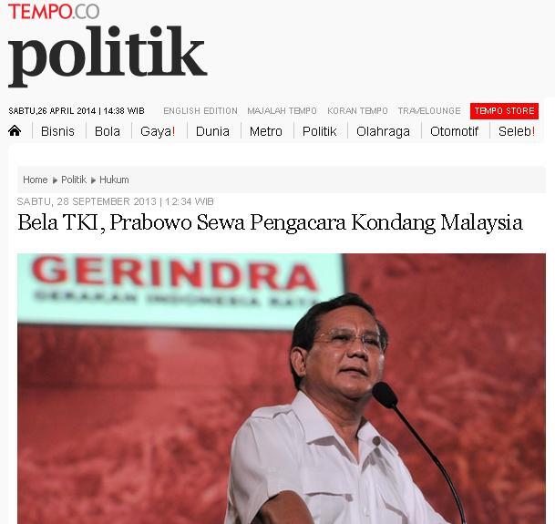 PRABOWO TIDAK PINTAR BERTEORI