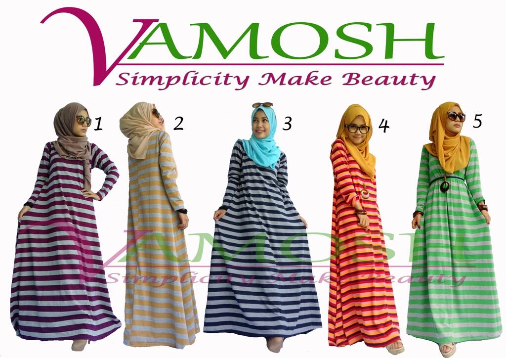 Terjual Dress Gamis Polos Motif Kain Berkualitas Harga 