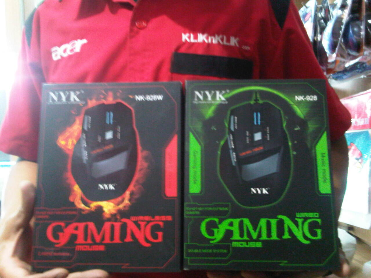 Mouse Gamming NYK NK-W928 (Red) Wireless Bandung