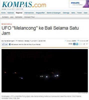 Flash back : Benarkah UFO telah melancong ke Bali selama satu jam?