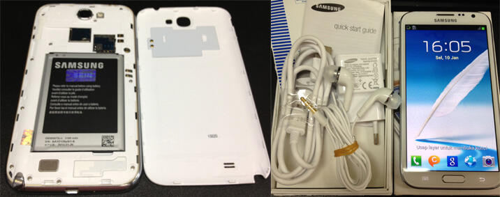 Samsung Note 2 N7100 White Mulus Sekali, Jual Cepat Gan