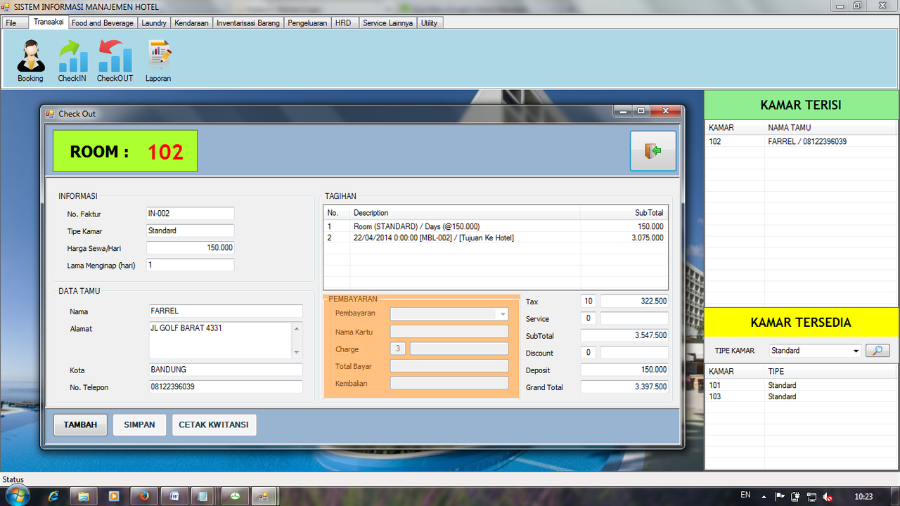Software Managemen Hotel plus Source Code