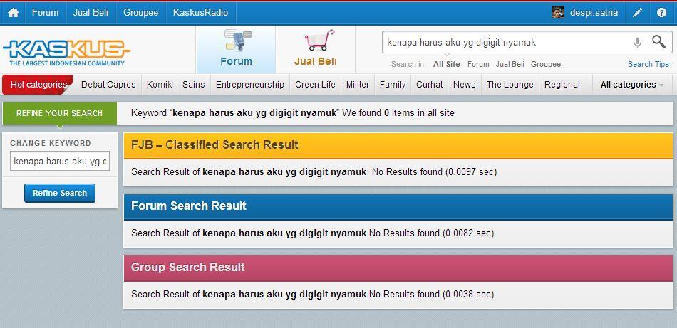Kenapa harus aku yg digigit nyamuk ?