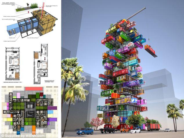 Hotel Futuristik Dari Kontainer Bekas (Hive-Inn Hotel)