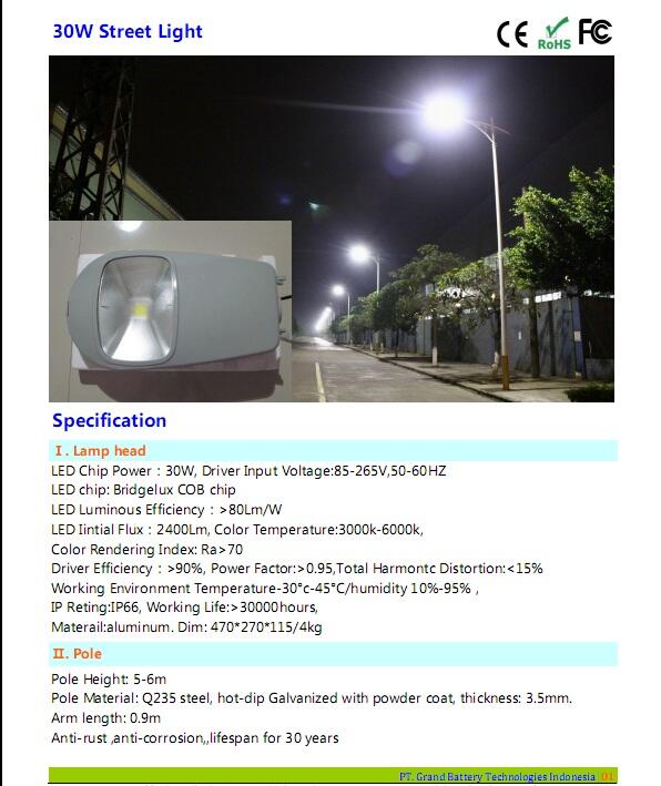 Manufacture PJU (Street Light)