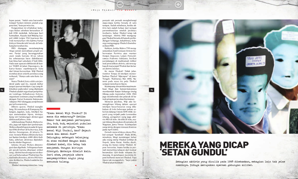 TEMPO : Menjawab Pelanggaran HAM 1998