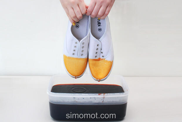 Cara Praktis Membuat Sepatu Ombre
