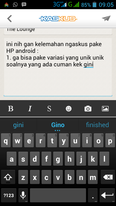 kelemahan bikin thread pake HP android