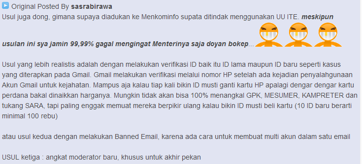 Suara seorang Gembels muda untuk Kaskus Tercinta !