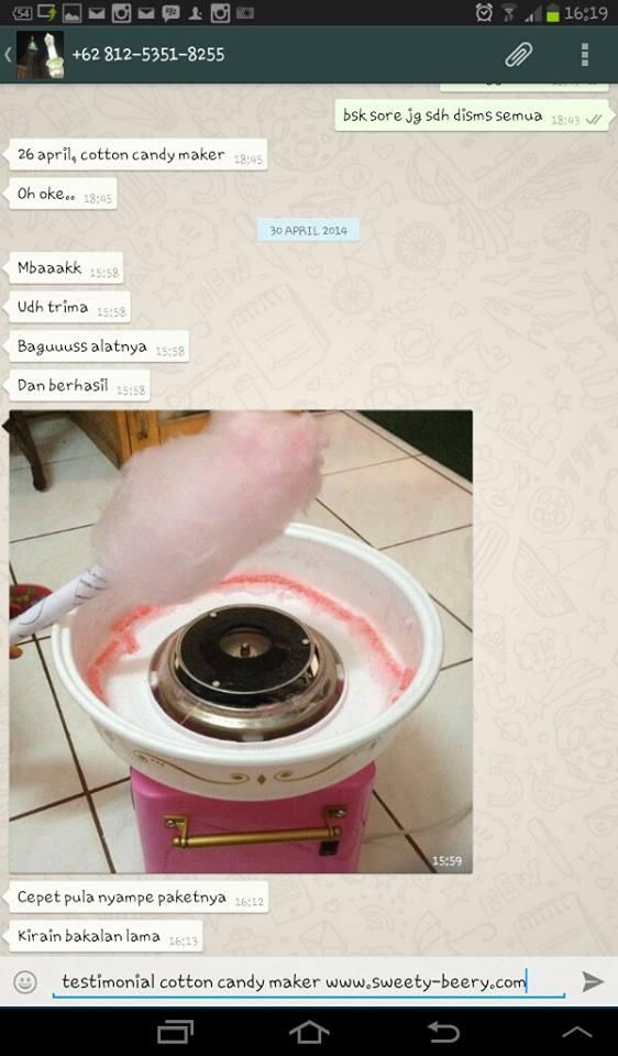Cotton candy maker alat mesin pembuat arum manis kembang gula kapas gulali