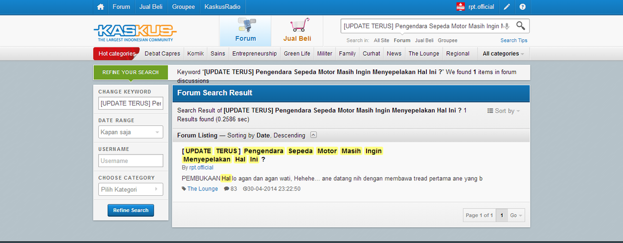 &#91;UPDATE TERUS&#93; Pengendara Sepeda Motor Masih Ingin Menyepelakan Hal Ini ?