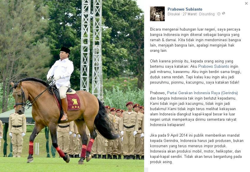 Prabowo dan Jokowi, Penilaian Kriteria Capres Melalui Kecakapannya Berkomunikasi