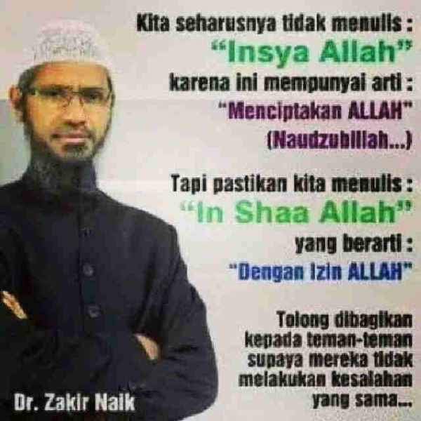 Penulisan kata Insya Allah