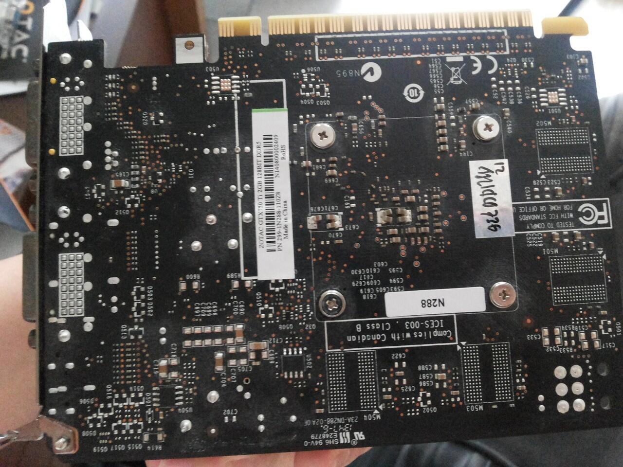 Jual VGA Zotac GTX 750 Ti 2GB 2Bulan Pakai + Bonus mini HDMI