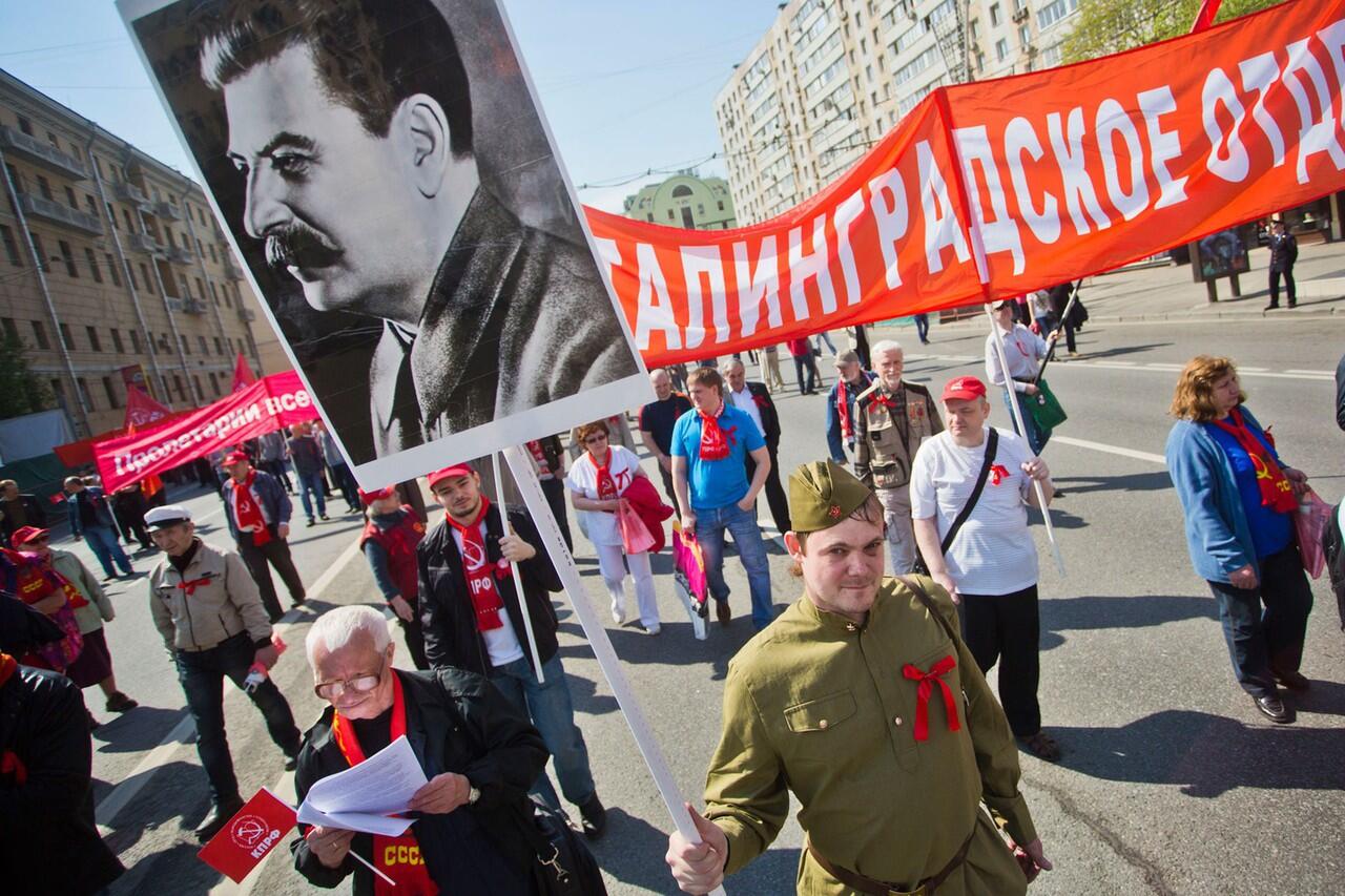 Parade May Day pertama di Russia sejak era Soviet