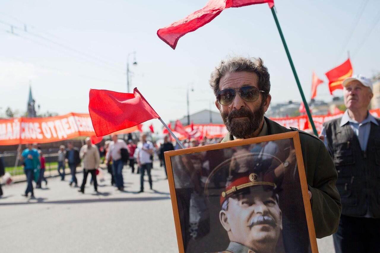 Parade May Day pertama di Russia sejak era Soviet