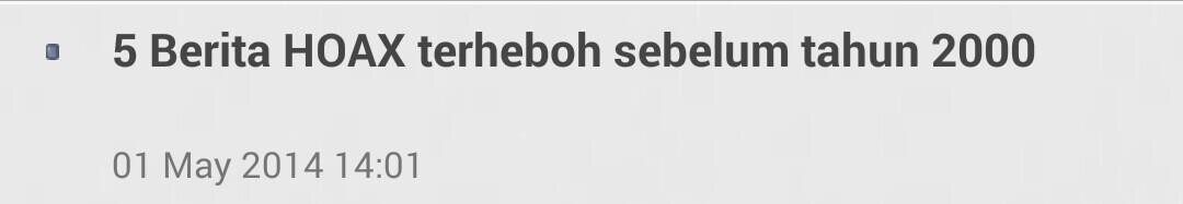 5 Berita HOAX terheboh sebelum tahun 2000