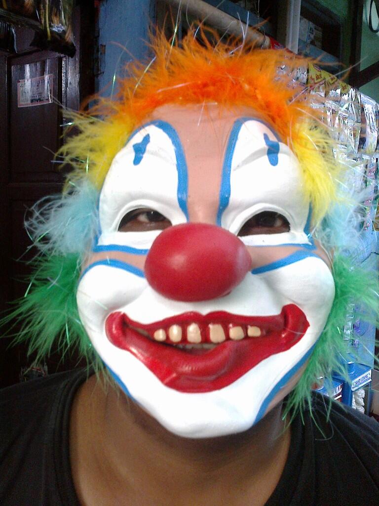 TOPENG BADUT UNIK,LUCU,BAHAN KARET LATEX KERRENNNN