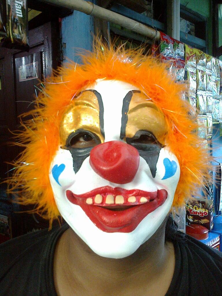 TOPENG BADUT UNIK,LUCU,BAHAN KARET LATEX KERRENNNN