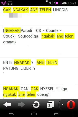 Gan, kalo bikin trit lucu, jangan main telen-telenan