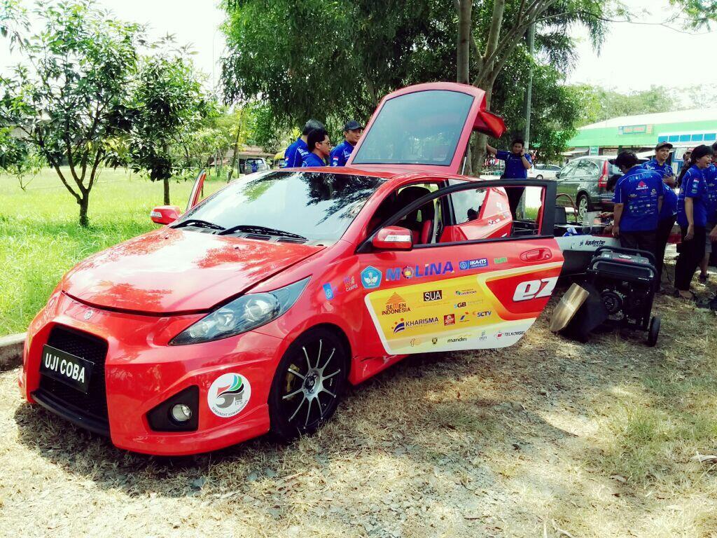 Pakai Pelat Nomor 'UJI COBA' Mobil Listrik ITS Mulai Dites
