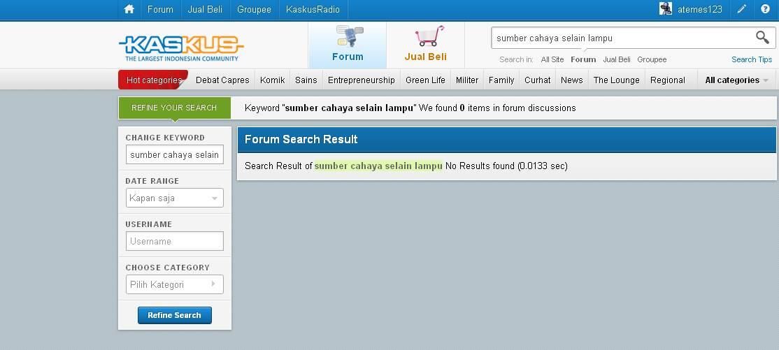 Sumber cahaya selain lampu