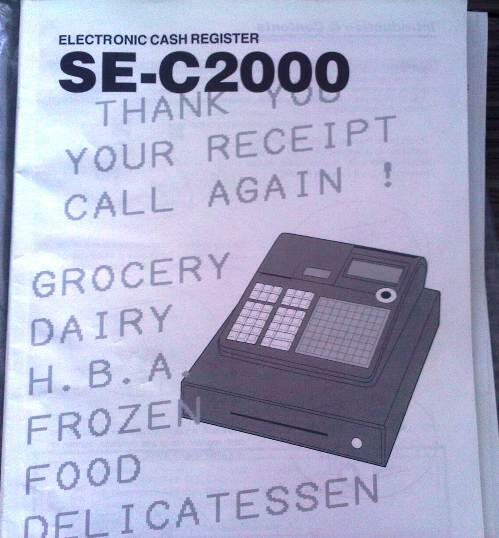 Mesin Cashier / Cash Register: CASIO SE-C2000