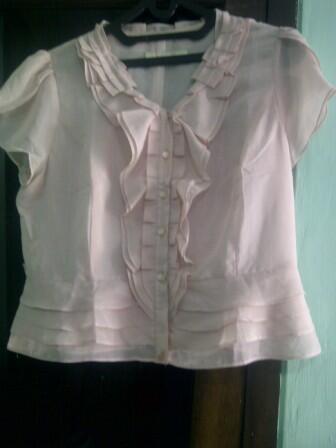 garage sale dress longdress, blouse, sepatu