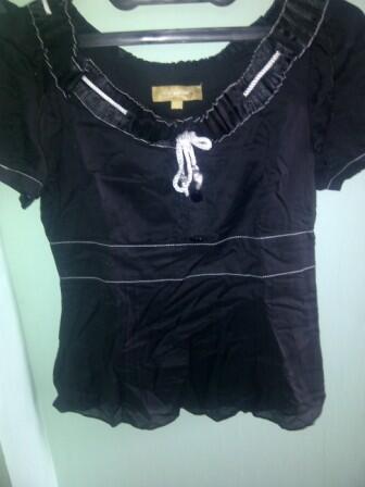 garage sale dress longdress, blouse, sepatu